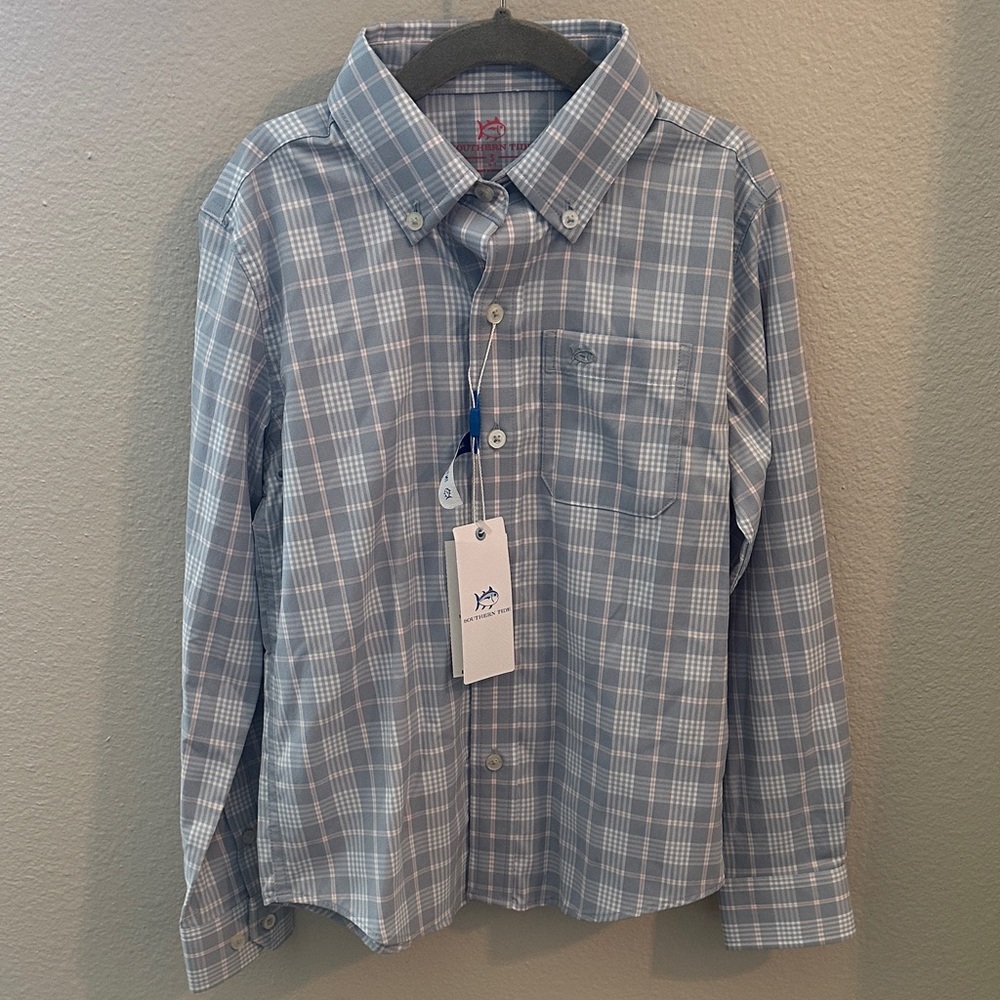 Boy’s Blue Plaid Shirt Southern Tide